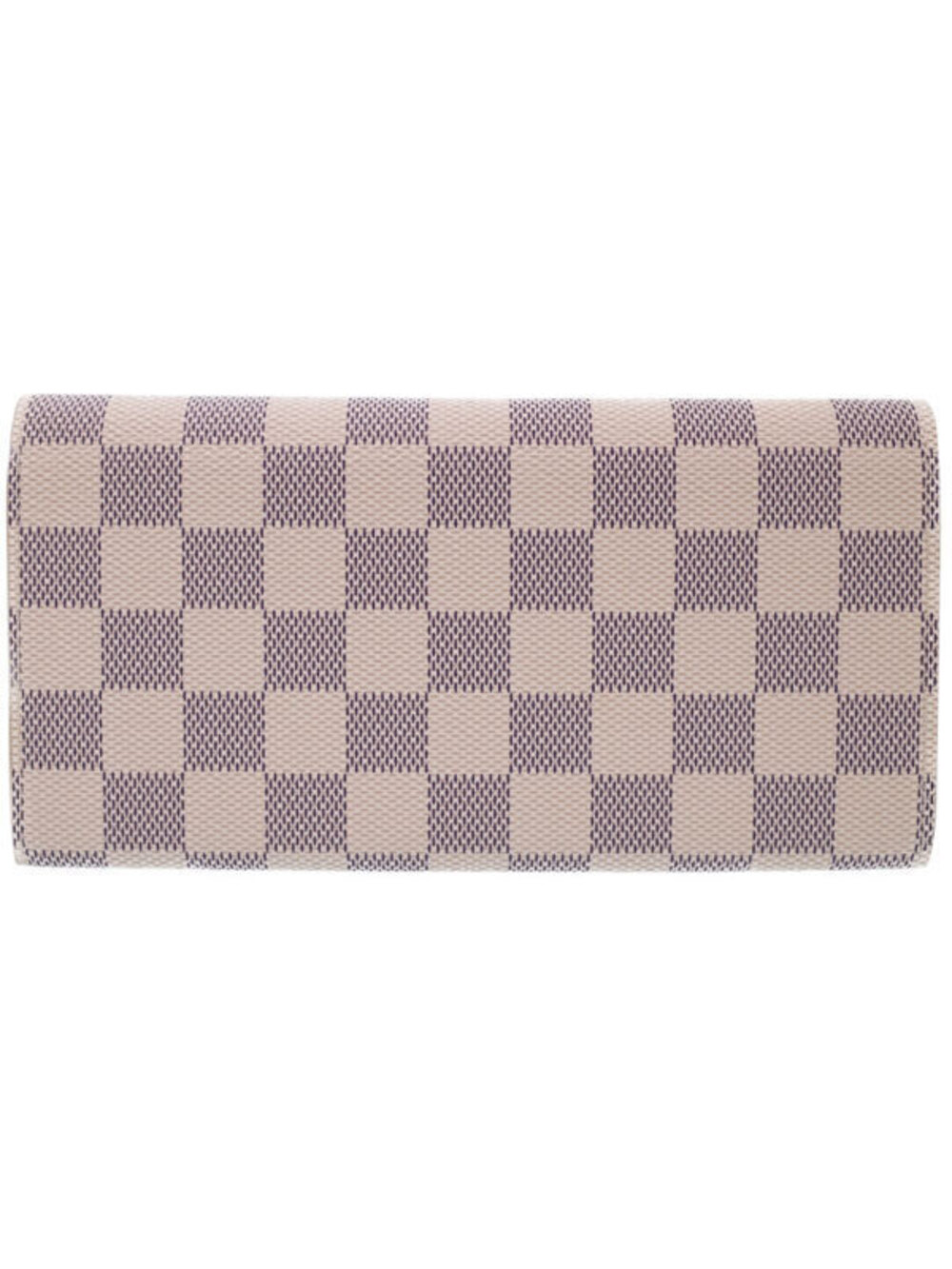 Louis Vuitton Azur White Portefeuille Wallet Emilie Long Bi Damier fold White